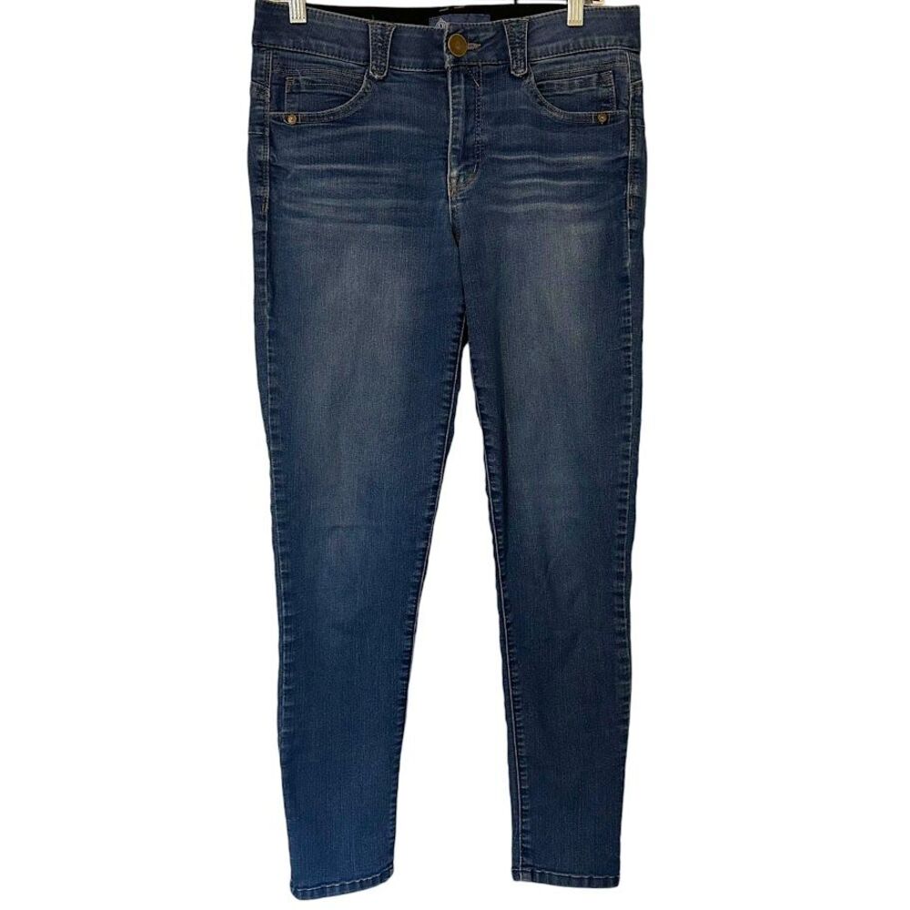 Democracy "Ab"solution Ab Technology Mid Wash High Rise Skinny Jeans Womens 8